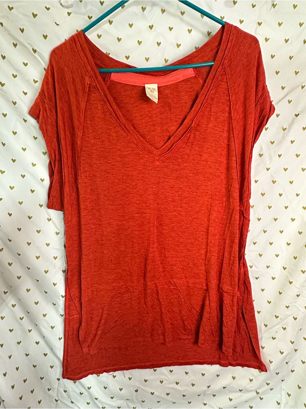 We The Free Red V-Neck Tank Top